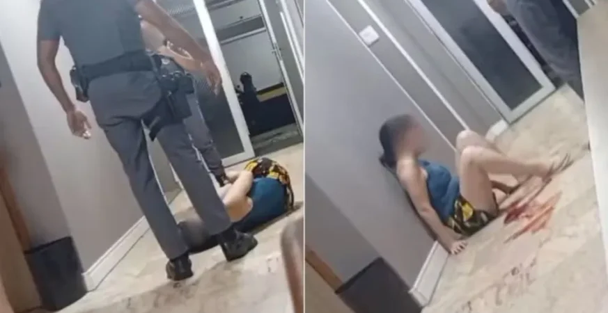 PM é filmado dando chutes em rosto de mulher em SP; vídeo