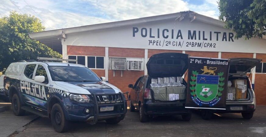 Polícia Militar em Brasilândia apreende mercadorias de descaminho