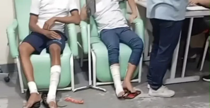 Bomba caseira explode em escola no RJ e deixa 8 feridos