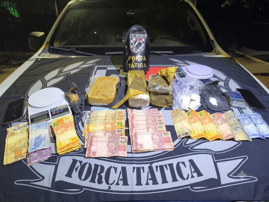 Polícia Militar apreende drogas e prende mulheres por tráfico em Coxim