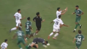 Ex-Palmeiras, Luan soca adversários após expulsão por cotovelada na Série D